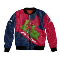 Liberia Lone Stars Rise Football Bomber Jacket with Map Graphic and National Flag Design