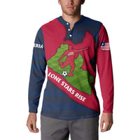 Liberia Lone Stars Rise Football Button Sweatshirt with Map Graphic and National Flag Design