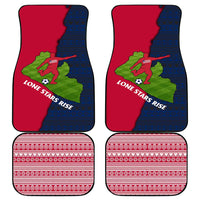 Liberia Lone Stars Rise Football Car Mats with Map Graphic and National Flag Design
