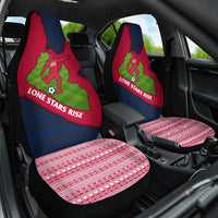 Liberia Lone Stars Rise Football Car Seat Cover with Map Graphic and National Flag Design