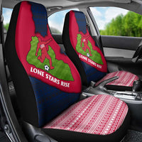 Liberia Lone Stars Rise Football Car Seat Cover with Map Graphic and National Flag Design