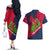Liberia Lone Stars Rise Football Couples Matching Off The Shoulder Long Sleeve Dress and Hawaiian Shirt with Map Graphic and National Flag Design