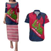 Liberia Lone Stars Rise Football Couples Matching Puletasi and Hawaiian Shirt with Map Graphic and National Flag Design