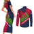 Liberia Lone Stars Rise Football Couples Matching Short Sleeve Bodycon Dress and Long Sleeve Button Shirt with Map Graphic and National Flag Design