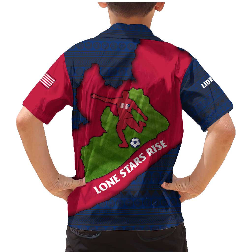 Liberia Lone Stars Rise Football Family Matching Mermaid Dress and Hawaiian Shirt with Map Graphic and National Flag Design