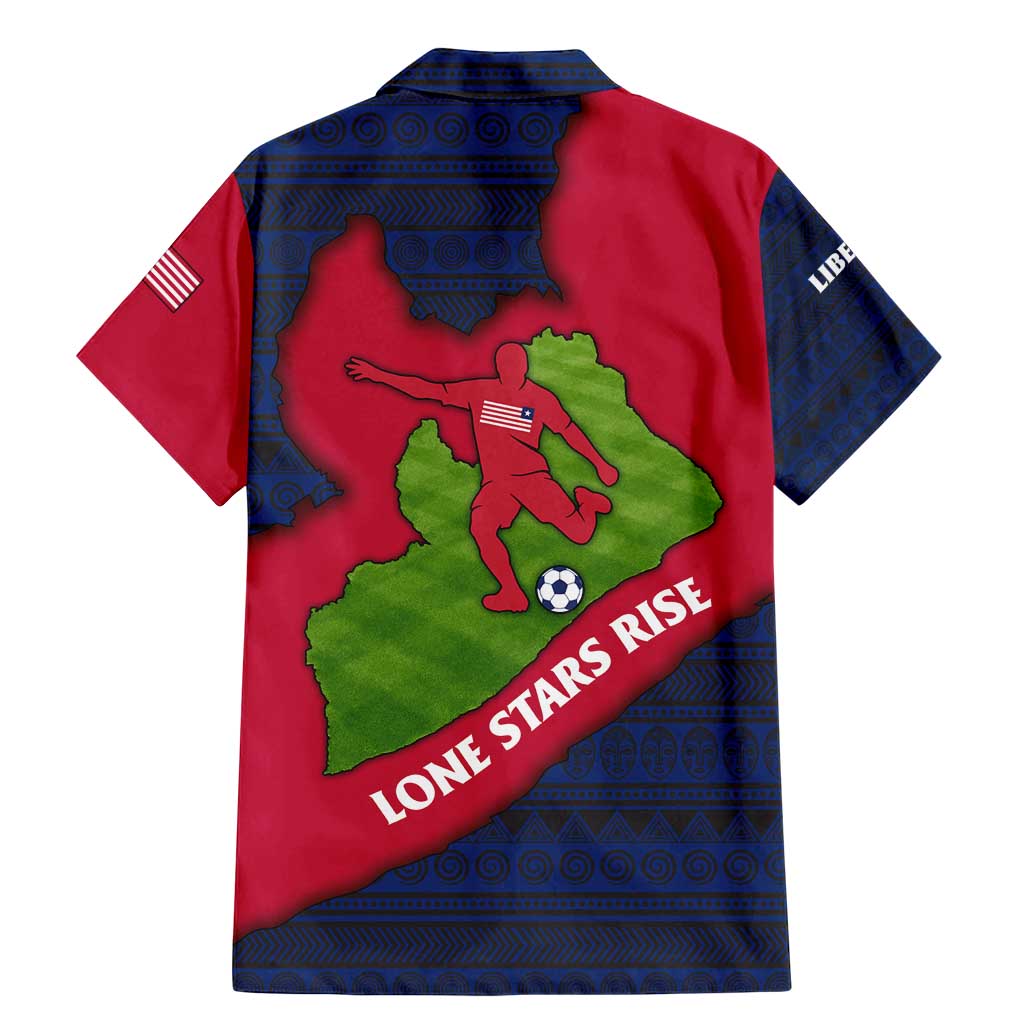 Liberia Lone Stars Rise Football Family Matching Mermaid Dress and Hawaiian Shirt with Map Graphic and National Flag Design