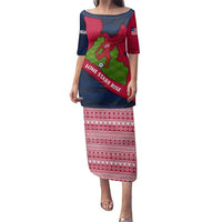 Liberia Lone Stars Rise Football Family Matching Puletasi and Hawaiian Shirt with Map Graphic and National Flag Design