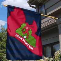Liberia Lone Stars Rise Football Garden Flag with Map Graphic and National Flag Design