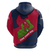 Liberia Lone Stars Rise Football Hoodie with Map Graphic and National Flag Design