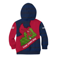 Liberia Lone Stars Rise Football Kid Hoodie with Map Graphic and National Flag Design
