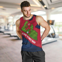 Liberia Lone Stars Rise Football Men Tank Top with Map Graphic and National Flag Design