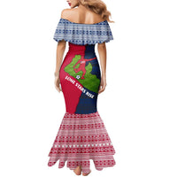 Liberia Lone Stars Rise Football Mermaid Dress with Map Graphic and National Flag Design