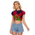 Liberia Lone Stars Rise Football Raglan Cropped T Shirt with Map Graphic and National Flag Design