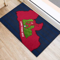 Liberia Lone Stars Rise Football Rubber Doormat with Map Graphic and National Flag Design