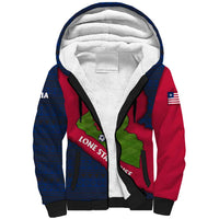 Liberia Lone Stars Rise Football Sherpa Hoodie with Map Graphic and National Flag Design