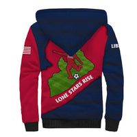 Liberia Lone Stars Rise Football Sherpa Hoodie with Map Graphic and National Flag Design