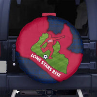 Liberia Lone Stars Rise Football Spare Tire Cover with Map Graphic and National Flag Design