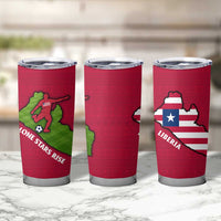 Liberia Lone Stars Rise Football Tumbler Cup with Map Graphic and National Flag Design
