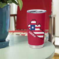 Liberia Lone Stars Rise Football Tumbler Cup with Map Graphic and National Flag Design