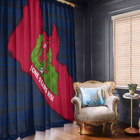 Liberia Lone Stars Rise Football Window Curtain with Map Graphic and National Flag Design