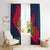 Liberia Lone Stars Rise Football Window Curtain with Map Graphic and National Flag Design