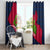 Liberia Lone Stars Rise Football Window Curtain with Map Graphic and National Flag Design