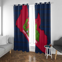 Liberia Lone Stars Rise Football Window Curtain with Map Graphic and National Flag Design