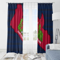 Liberia Lone Stars Rise Football Window Curtain with Map Graphic and National Flag Design