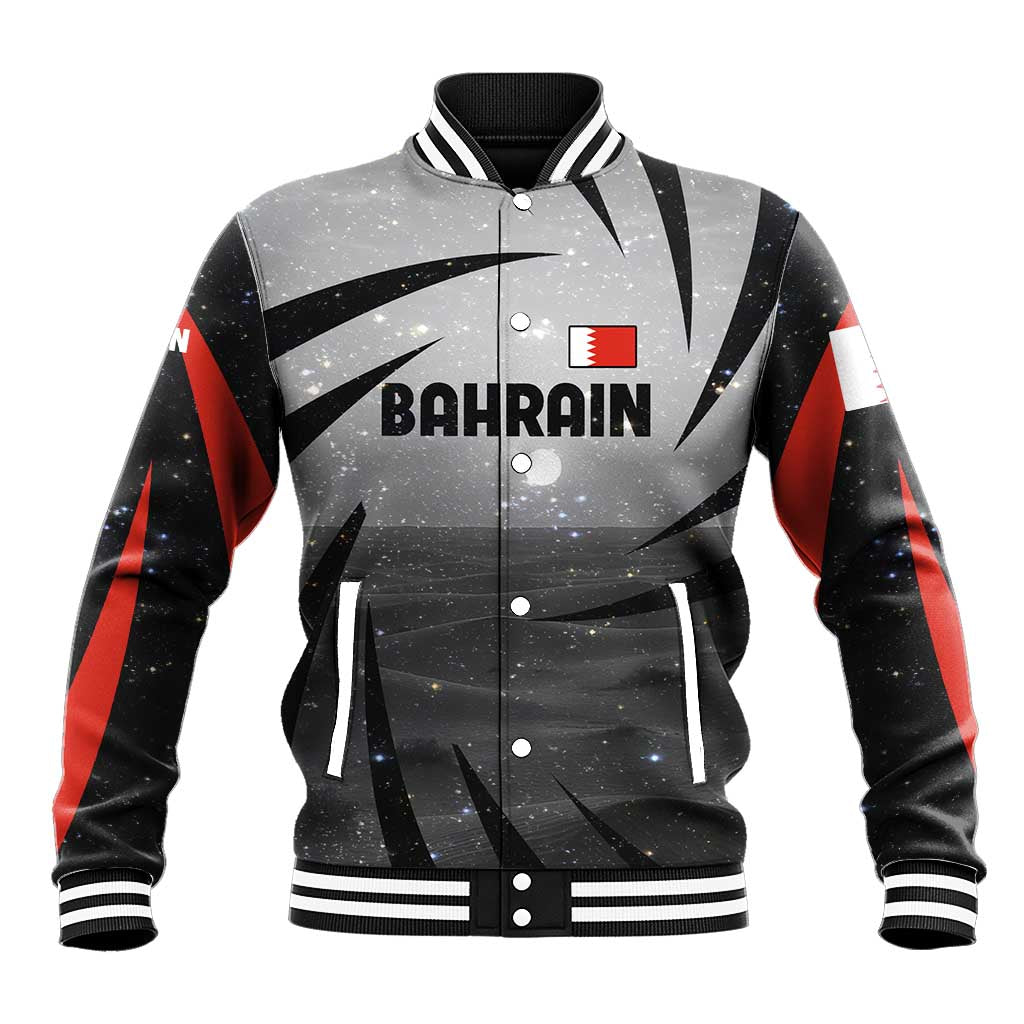 Bahrain Desert Camel Baseball Jacket with Sunset Glow and Starry Sky