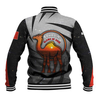 Bahrain Desert Camel Baseball Jacket with Sunset Glow and Starry Sky
