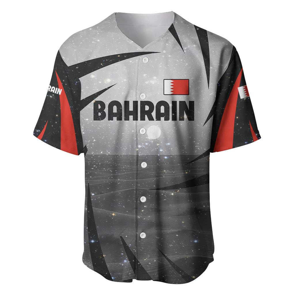Bahrain Desert Camel Baseball Jersey with Sunset Glow and Starry Sky