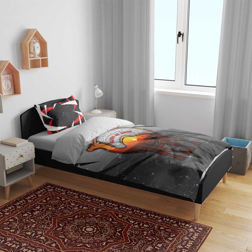 Bahrain Desert Camel Bedding Set with Sunset Glow and Starry Sky