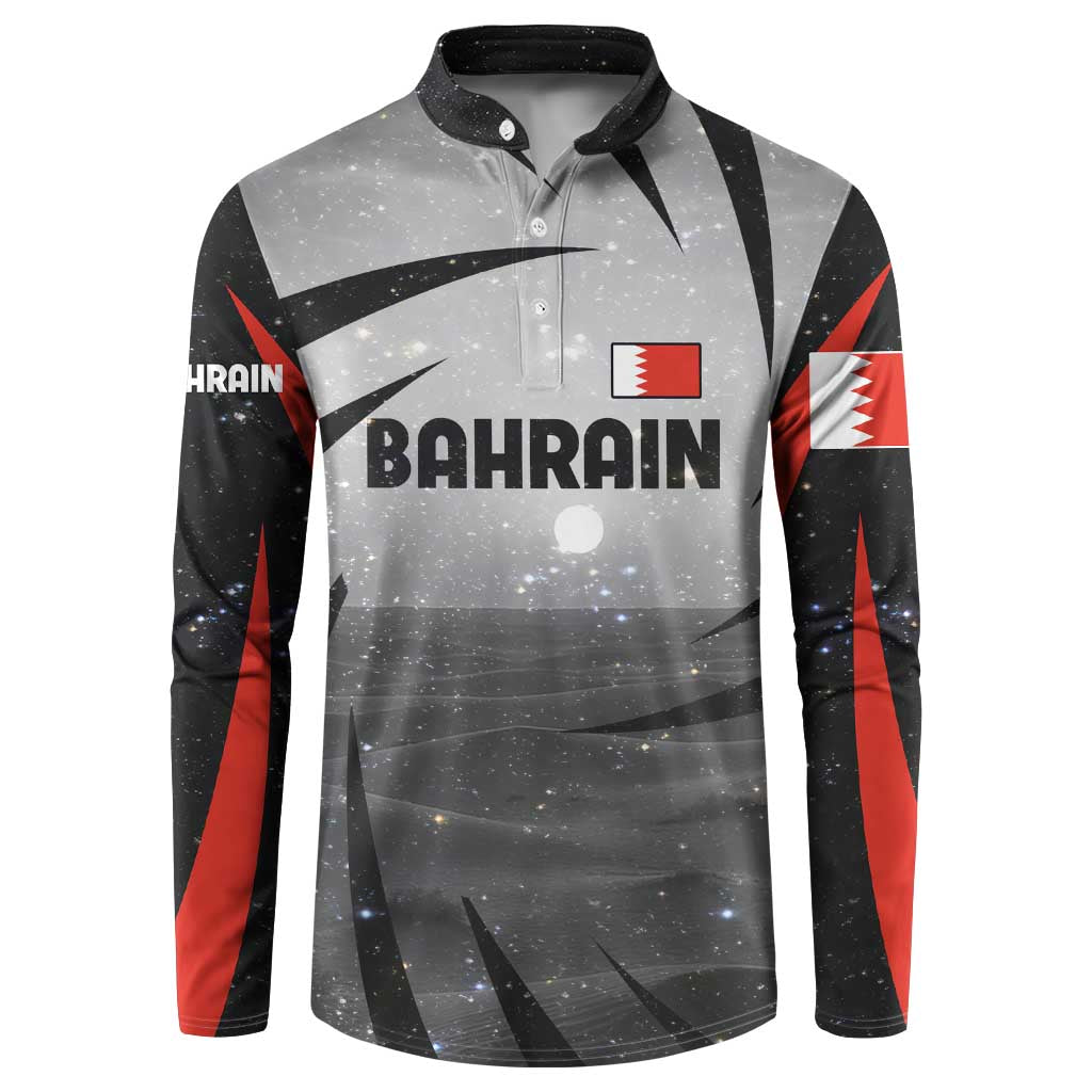 Bahrain Desert Camel Button Sweatshirt with Sunset Glow and Starry Sky