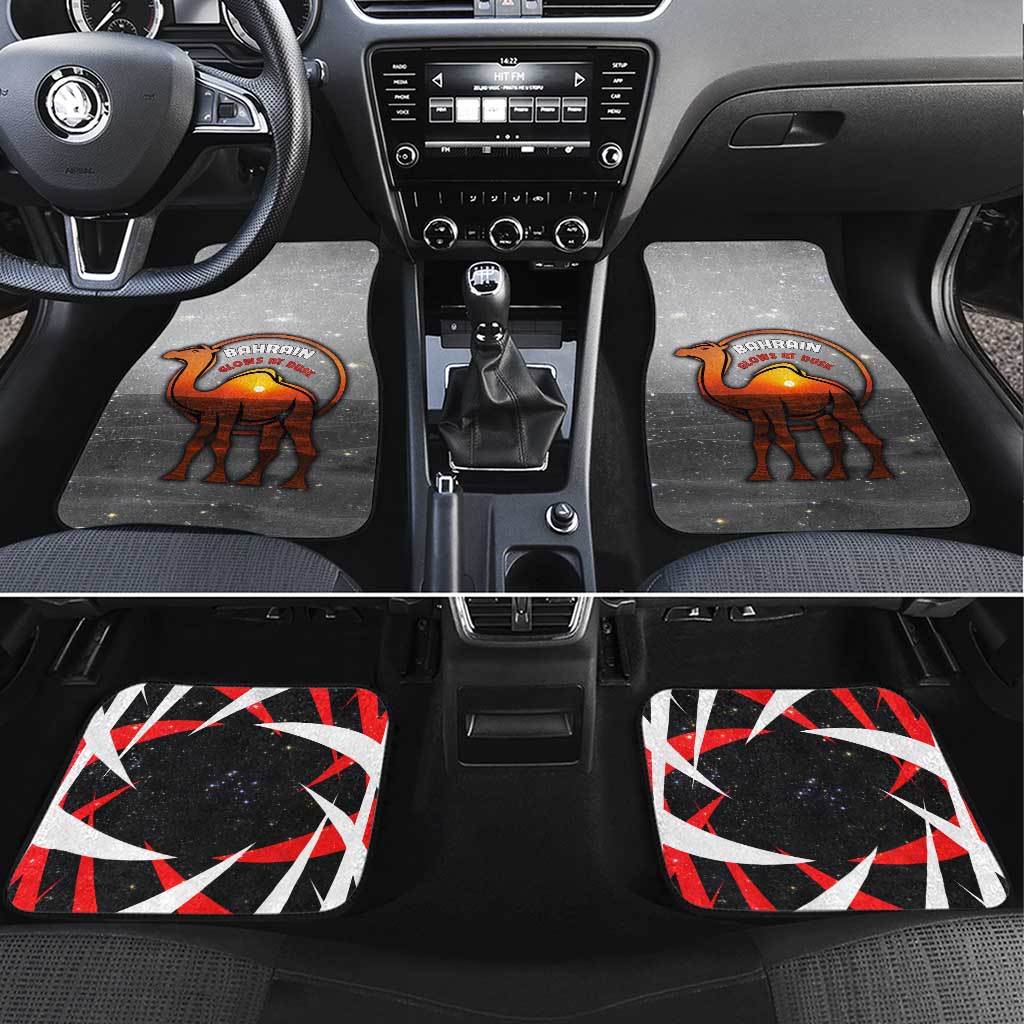 Bahrain Desert Camel Car Mats with Sunset Glow and Starry Sky