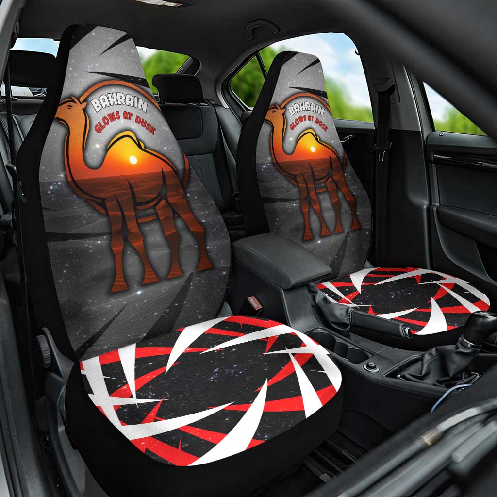 Bahrain Desert Camel Car Seat Cover with Sunset Glow and Starry Sky