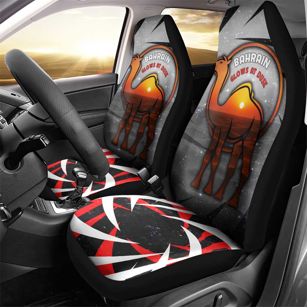 Bahrain Desert Camel Car Seat Cover with Sunset Glow and Starry Sky