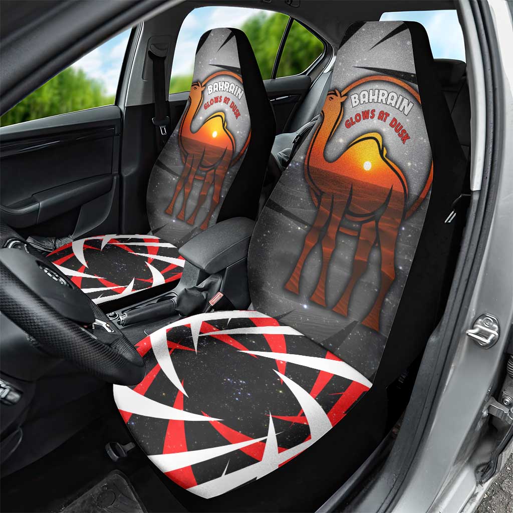 Bahrain Desert Camel Car Seat Cover with Sunset Glow and Starry Sky