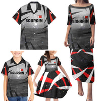 Bahrain Desert Camel Family Matching Puletasi and Hawaiian Shirt with Sunset Glow and Starry Sky