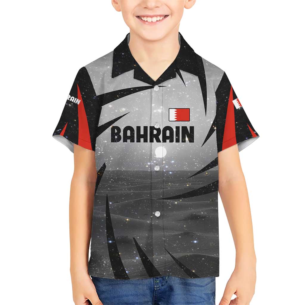 Bahrain Desert Camel Family Matching Short Sleeve Bodycon Dress and Hawaiian Shirt with Sunset Glow and Starry Sky