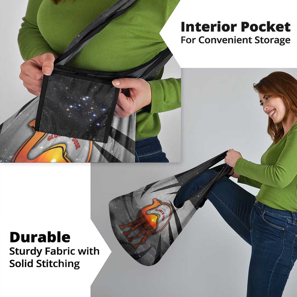 Bahrain Desert Camel Grocery Bag with Sunset Glow and Starry Sky