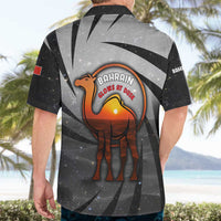 Bahrain Desert Camel Hawaiian Shirt with Sunset Glow and Starry Sky