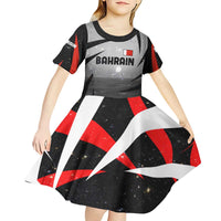 Bahrain Desert Camel Kid Short Sleeve Dress with Sunset Glow and Starry Sky