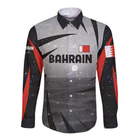 Bahrain Desert Camel Long Sleeve Button Shirt with Sunset Glow and Starry Sky