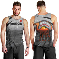 Bahrain Desert Camel Men Tank Top with Sunset Glow and Starry Sky