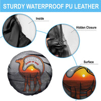 Bahrain Desert Camel Spare Tire Cover with Sunset Glow and Starry Sky