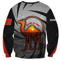 Bahrain Desert Camel Sweatshirt with Sunset Glow and Starry Sky