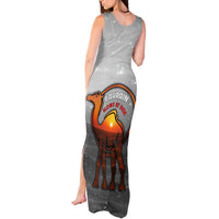 Bahrain Desert Camel Tank Maxi Dress with Sunset Glow and Starry Sky