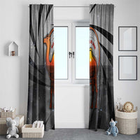 Bahrain Desert Camel Window Curtain with Sunset Glow and Starry Sky