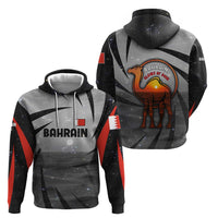 Bahrain Desert Camel Zip Hoodie with Sunset Glow and Starry Sky