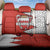 Bahrain Shield Design Back Car Seat Cover with Arabesque Tile Motif in Red